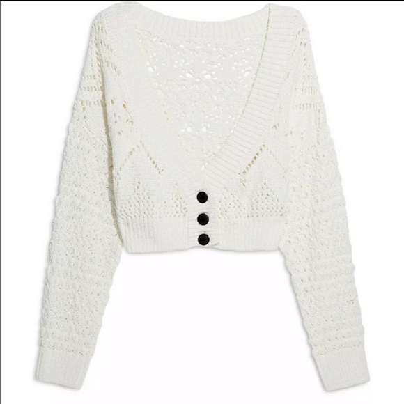 Free People Chloe Cardigan Cream XS - Picture 10 of 13